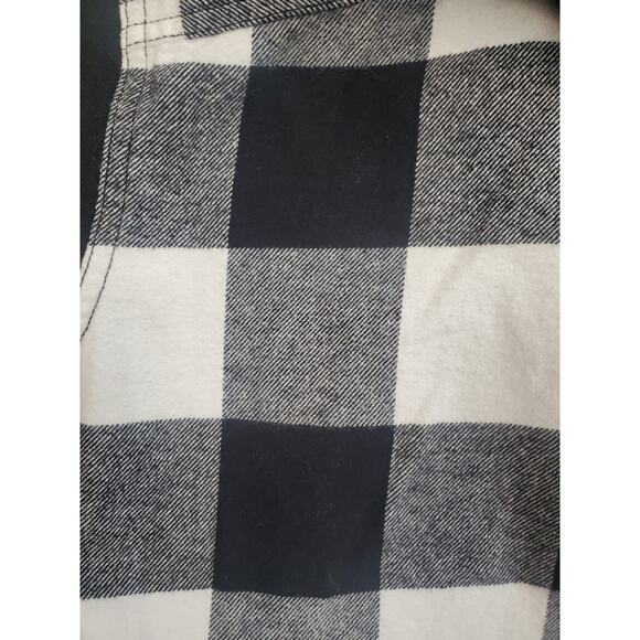 Hollister Women's Size XS Black & White Buffalo Check Button Up Hoodie - Picture 5 of 6